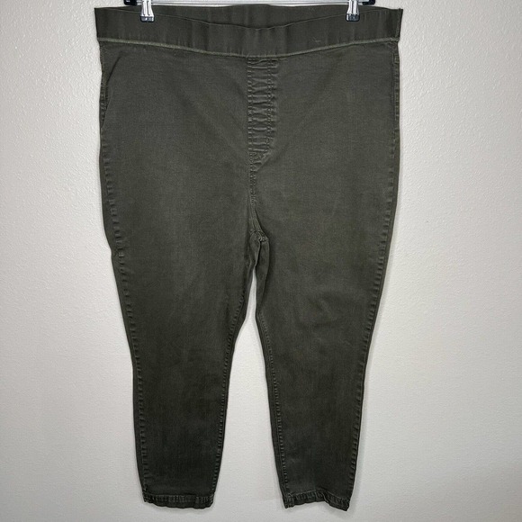 Buffalo David Bitton Olive Green High Rise Pull On Jegging Jeans Pants XXL - Picture 1 of 11